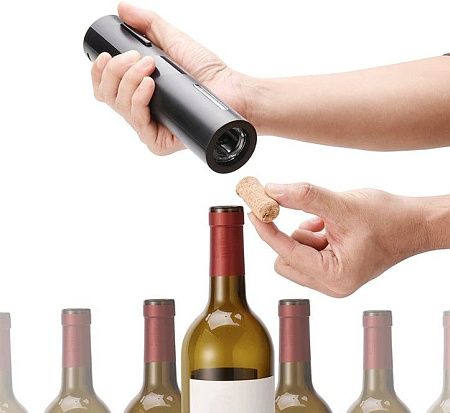 Штопор электрический Circle Joy, пластик, черный