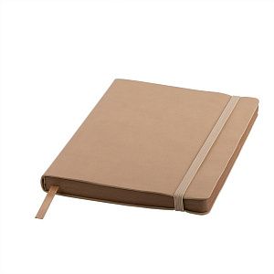 Ежедневник недатированный Shady, А5,  бежевый, кремовый блок в линейку, светло-коричневый обрез