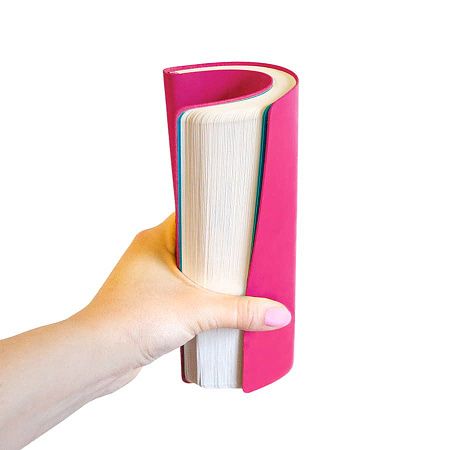 Ежедневник недатированный "FunkyPlan" розовый с  голубым  форзацем,  линейка