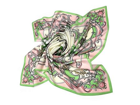 Набор: платок «Ландыши» и свеча «Весенние цветы»