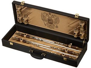 Набор «Подарочный», цвет: прозрачный, серебристый, коричневый