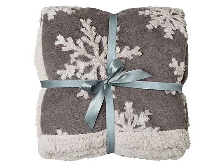 Плед Snowflake новогодний с капюшоном