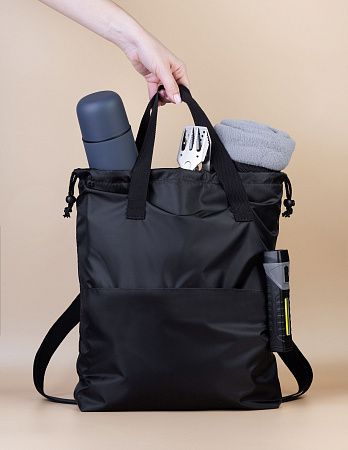 Сумка-рюкзак "Carry", серый с бирюзовым