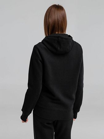 Толстовка на молнии с капюшоном унисекс King, черная, размер XS