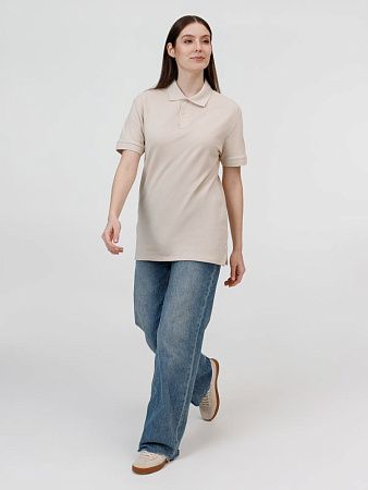 Рубашка поло унисекс Pacific, бежевая (льняная), размер XXL