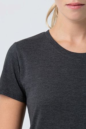 Футболка женская Regent Fit Women, черный меланж, размер S