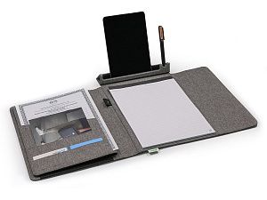 Портфолио А4 из RPET «NotyFolio Eco» с отделением для ноутбука 13", цвет: серый