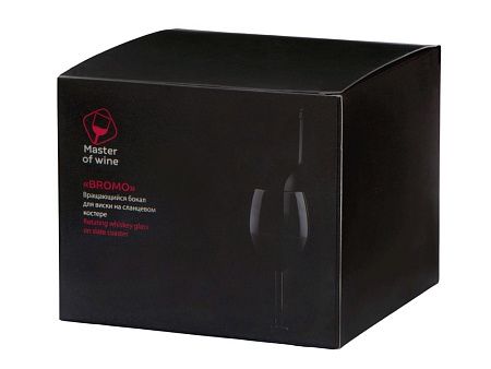 Вращающийся бокал для виски на сланцевом костере «Bromo»