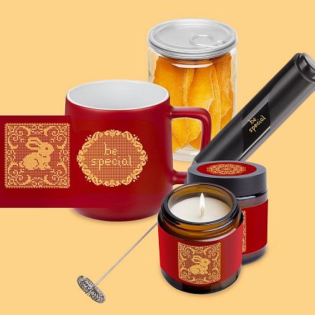 Подарочный набор "Eat me": капучинатор, кружка, манго, свеча