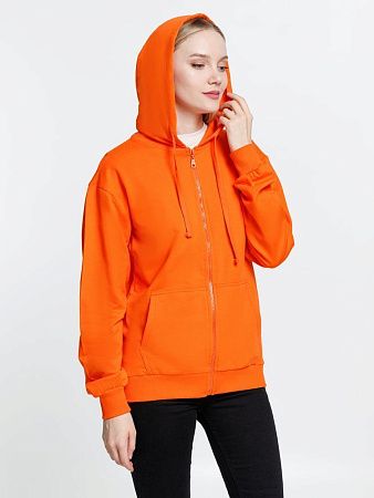 Толстовка на молнии с капюшоном Siverga 2.0, оранжевая, размер L