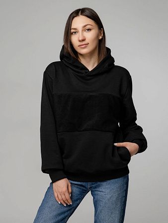 Худи унисекс Patch Catcher со вставкой из липучки, черное, размер S