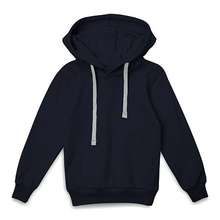 Толстовка с капюшоном детская Kirenga Kids, темно-синяя, размер 12 лет (142-152 см)