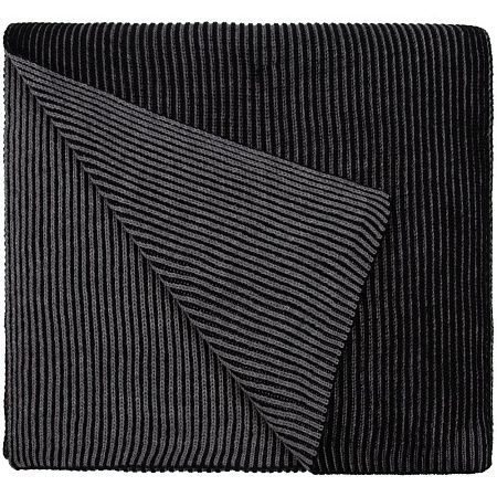 Шарф Nobilis, черный с серым меланжем