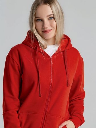 Толстовка на молнии с капюшоном Siverga Heavy 2.0, красная, размер XXL