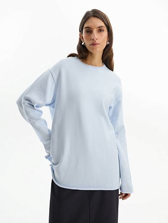 Лонгслив унисекс Siluetti Fuori, светло-голубой, размер S/M