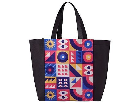 Сумка для шопинга с донной складкой и ручкой из нетканого PET материала