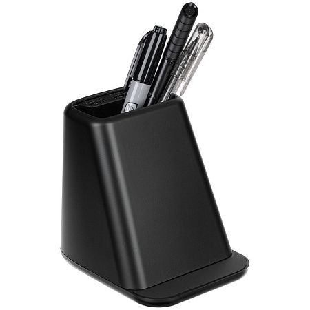 Настольный органайзер с зарядкой, лампой, вентилятором и подсветкой логотипа powerTower, черный