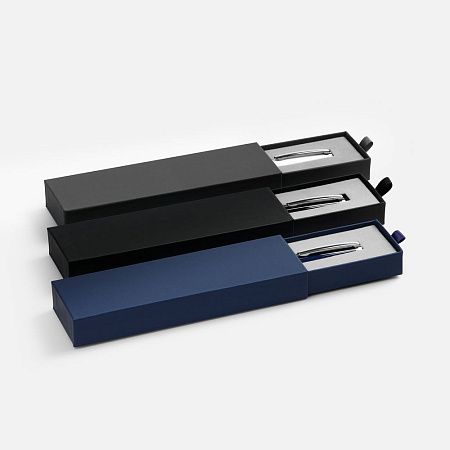 Ручка шариковая Letra Chrome в футляре, белая