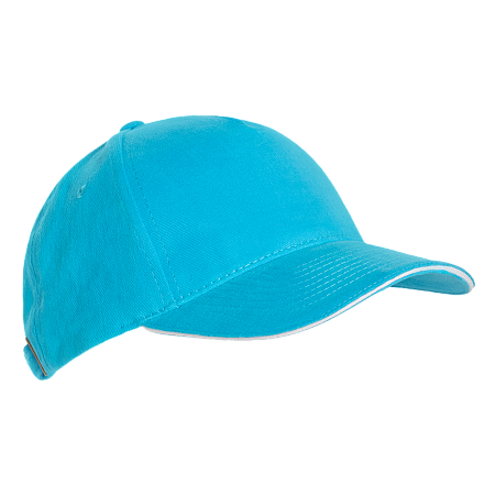 Бейсболка с кантом STAN 5 клиньев хлопок 280, 11K, Бирюзовый,  (32)  (56-58/ONE SIZE)