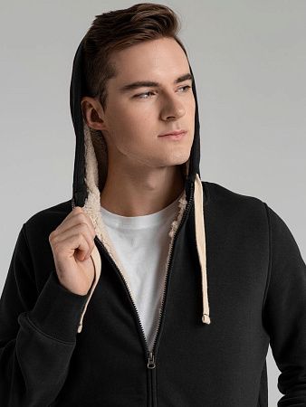 Толстовка унисекс на молнии Sherpa 280, черная, размер S