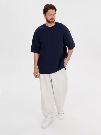 Джемпер с коротким рукавом Siluetti Volumica, темно-синий, размер XS/S