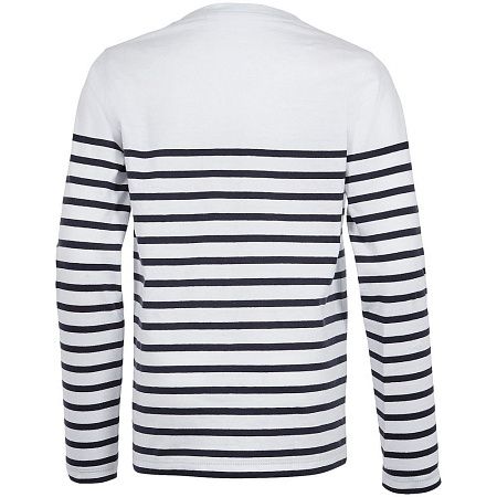 Футболка детская с длинным рукавом Matelot LSL Kids, белая с синим, размер 4 года (96-104 см)