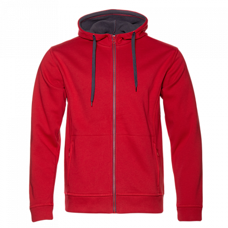 Толстовка мужская STAN с капюшоном на молнии сэндвич 320, 18, Красный,  (14)  (48/M)