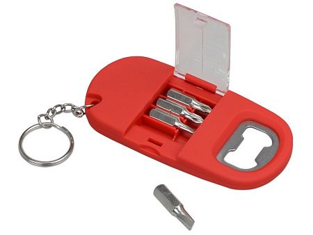Брелок-открывалка с отвертками и фонариком «Uni» софт-тач
