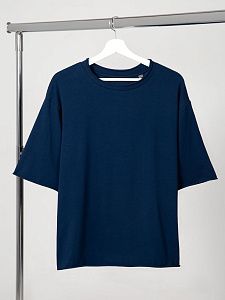 Футболка оверсайз Vozduh 2.0, синяя под нанесение