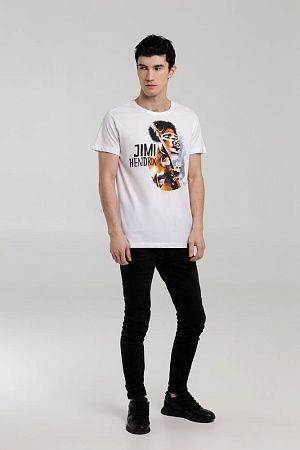 Футболка «Меламед. Jimi Hendrix», белая, размер S