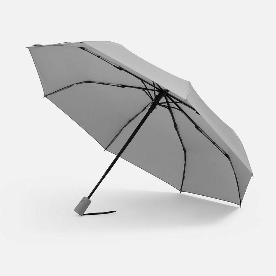 Зонт складной Hard Work с проявляющимся рисунком, серый