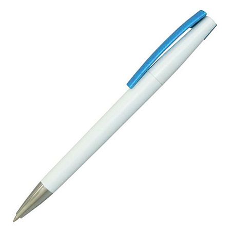 Ручка шариковая, пластиковая, белая/голубой Zorro Assembling