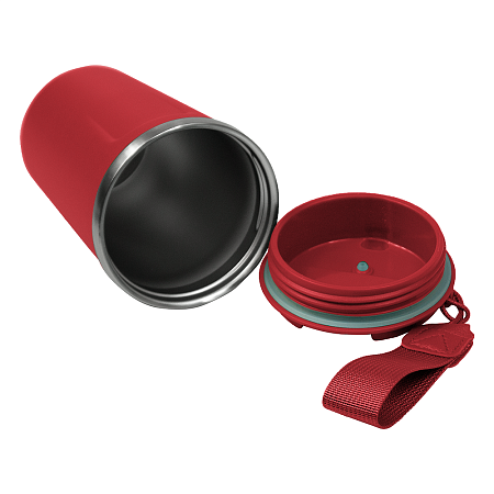 Термокружка Zencup вакуумная, стальная, 380 мл, красная