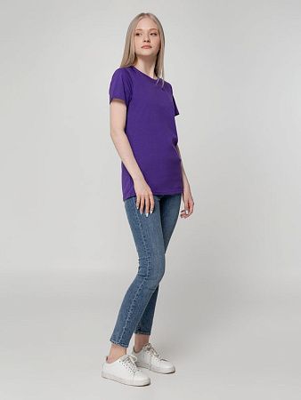Футболка женская T-bolka Lady, фиолетовая, размер M