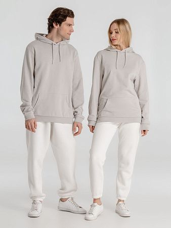 Толстовка с капюшоном унисекс Hoodie, дымчато-серая, размер XS