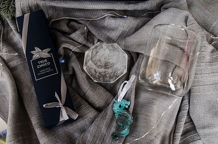 Подарочный набор «Кристалл»: барометр, ёлочная игрушка, стакан, ассорти трюфелей, гирлянда