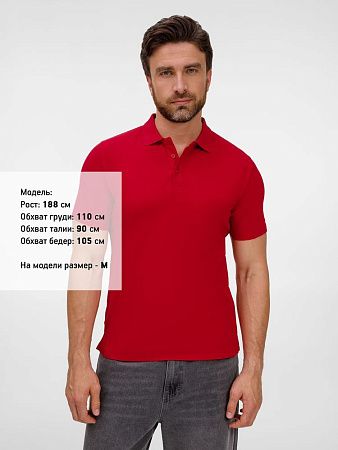 Рубашка поло унисекс Tervise, красная, размер S