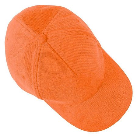 Кепка 5- панельная Oxford 300, c оранжевым сендвичем, оранжевая