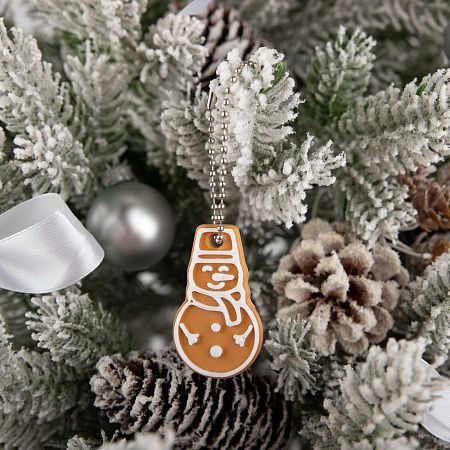 Мини-подвеска «Пряник», 3D-печать на заказ, снеговик