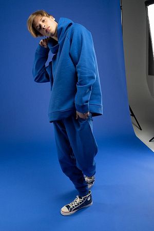 Худи унисекс H1, синее, размер XS/S