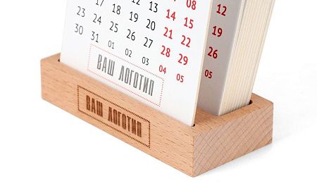 Настольный вечный календарь, дерево