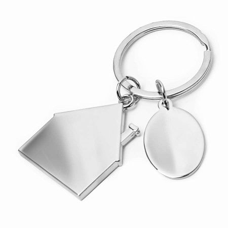 Брелок SILV HOME; 3,97 x 3,3 x 0,3 см; металл
