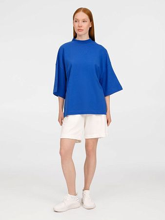 Футболка оверсайз унисекс T9, синяя, размер XS/S