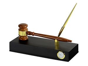 Настольный прибор «Финансовый директор», цвет: коричневый, золотой