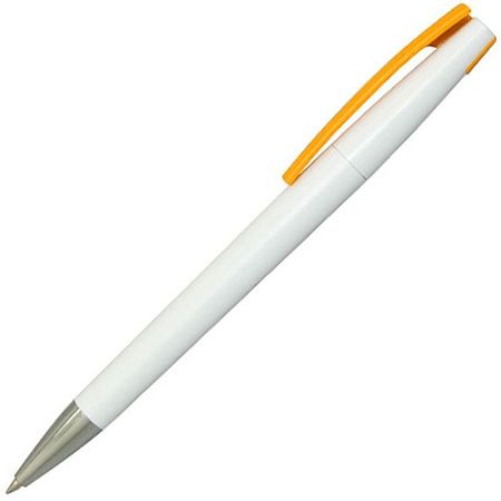 Ручка шариковая, пластиковая, белая/желтая Zorro Assembling