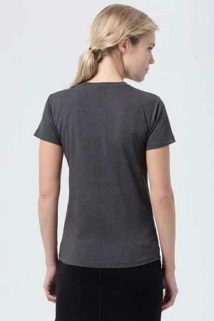 Футболка женская Regent Fit Women, черный меланж, размер S