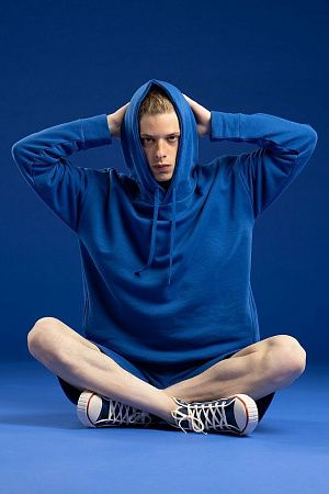 Худи унисекс H2, синее, размер XL/2XL