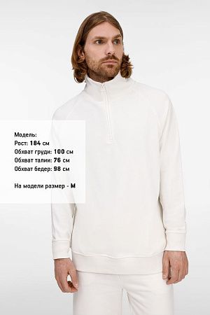 Толстовка унисекс S3, молочно-белая, размер M/L