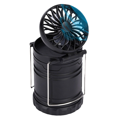 Фонарь Tools Mina, для кемпинга, с вентилятором, пластиковый, черный