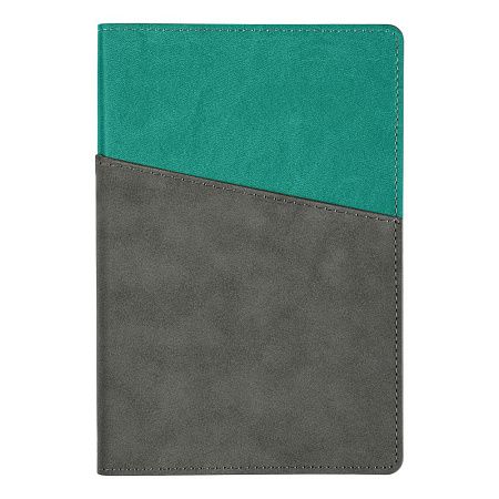 Ежедневник Flexy Smart Porta Nuba Latte A5, серый/бирюзовый, недатированный, в гибкой обложке